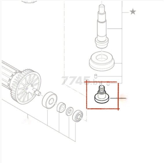 Винт для реноватора BOSCH PMF220CE (160343507R)