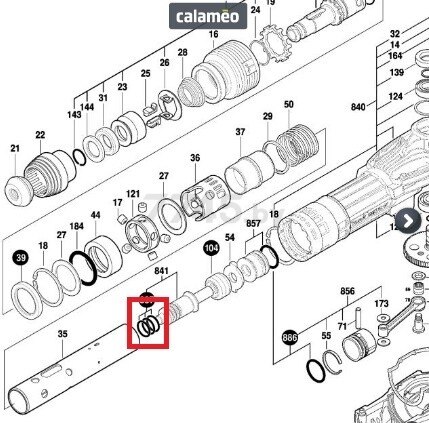 Кольцо уплотнительное для молотка отбойного BOSCH GSH 11 VC (1617000756)