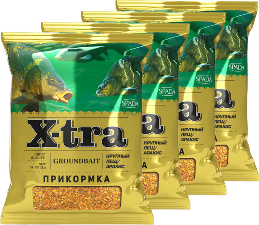 Прикормка рыболовная X-TRA Крупный лещ 0,75 кг 4 штуки