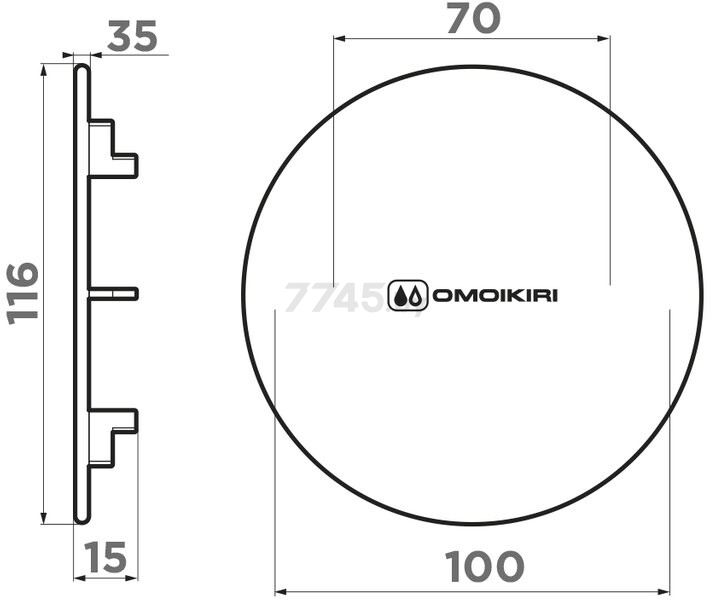 Накладка на сливное отверстие OMOIKIRI GM (4957091) - Фото 3