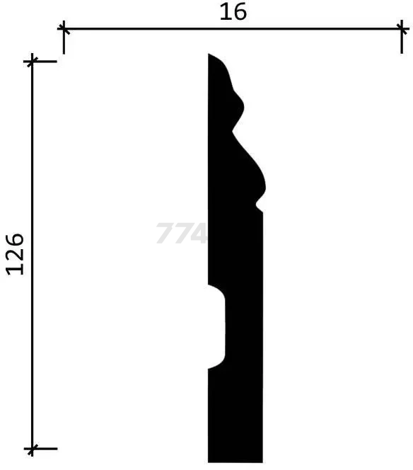 Плинтус напольный полистирол DECOR DIZAYN 2 м (DD50) - Фото 4
