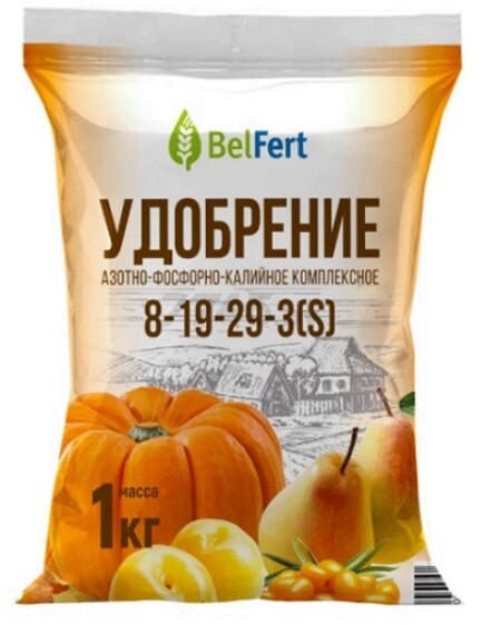 Удобрение минеральное BELFERT Марка 8-19-29-3(S) 1 кг