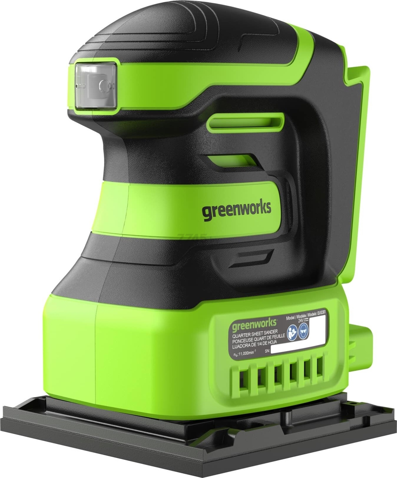 Шлифмашина плоская (виброшлифмашина) аккумуляторная GREENWORKS 24V G24SS14 (3100507)