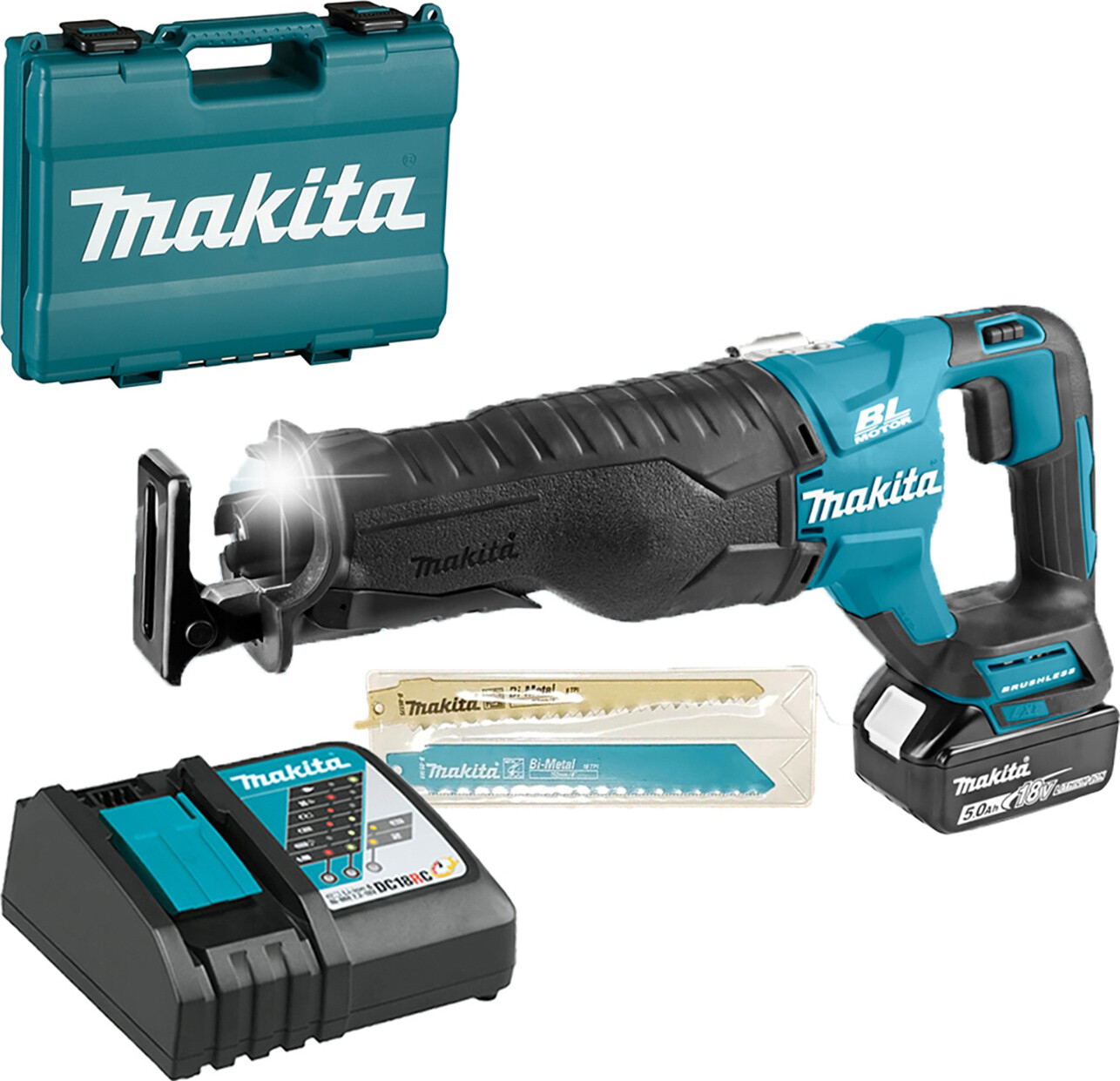 Пила сабельная аккумуляторная MAKITA DJR 187 RT (DJR187RT)