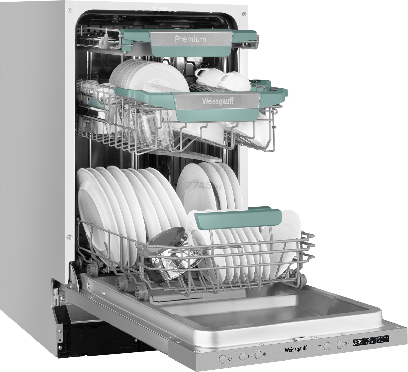 Машина посудомоечная встраиваемая WEISSGAUFF BDW 4139 D Timer Floor (BDW4139DTimerFloor) - Фото 7