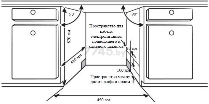 Машина посудомоечная встраиваемая WEISSGAUFF BDW 4139 D Timer Floor (BDW4139DTimerFloor) - Фото 21