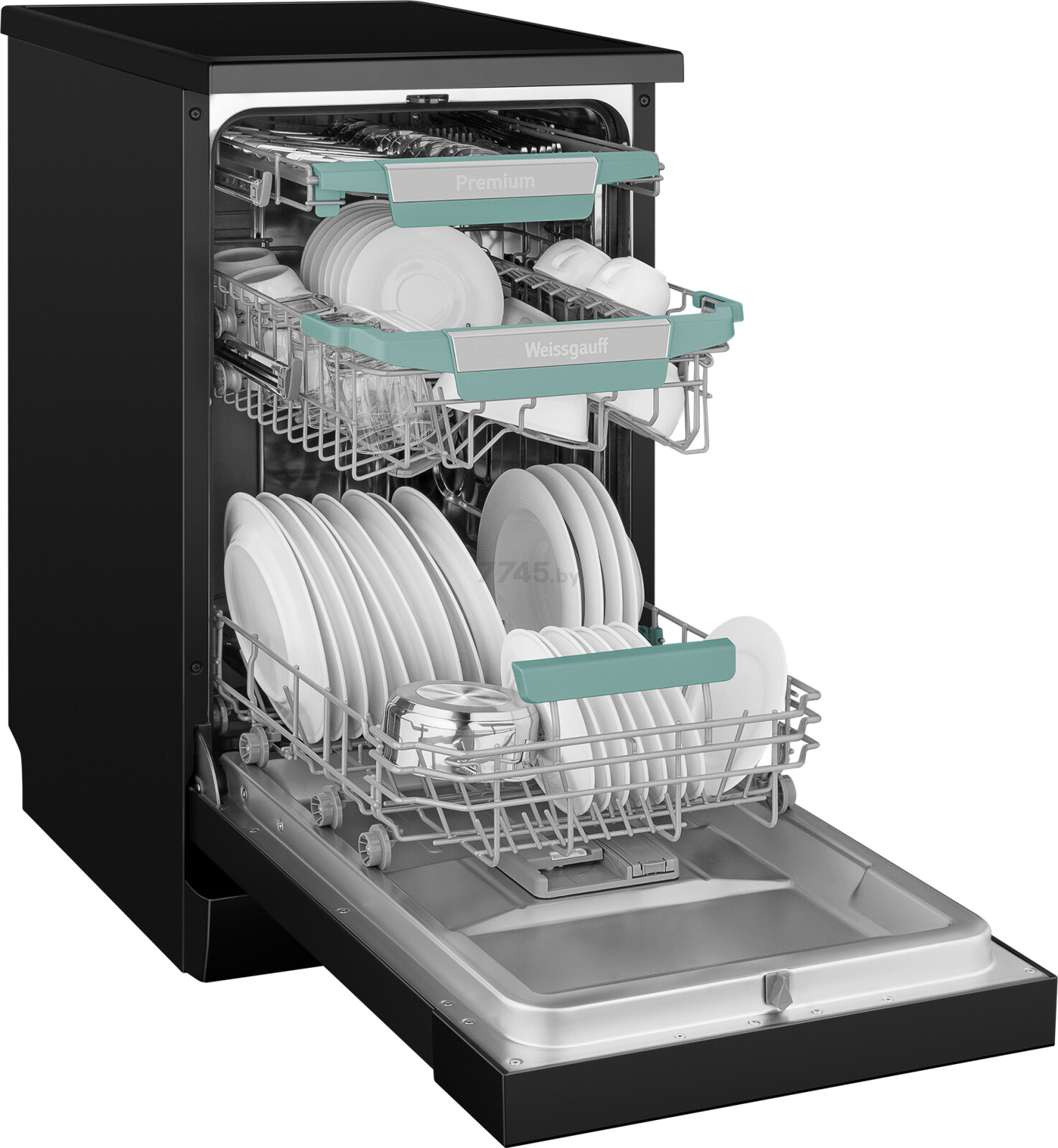 Машина посудомоечная WEISSGAUFF DW 4539 Inverter Touch AutoOpen Black (DW4539InverterTouchAutoOp) - Фото 7
