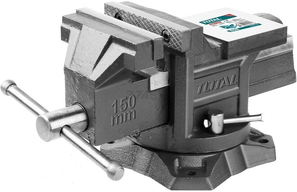 Тиски слесарные 150 мм поворотные TOTAL (THT6166)