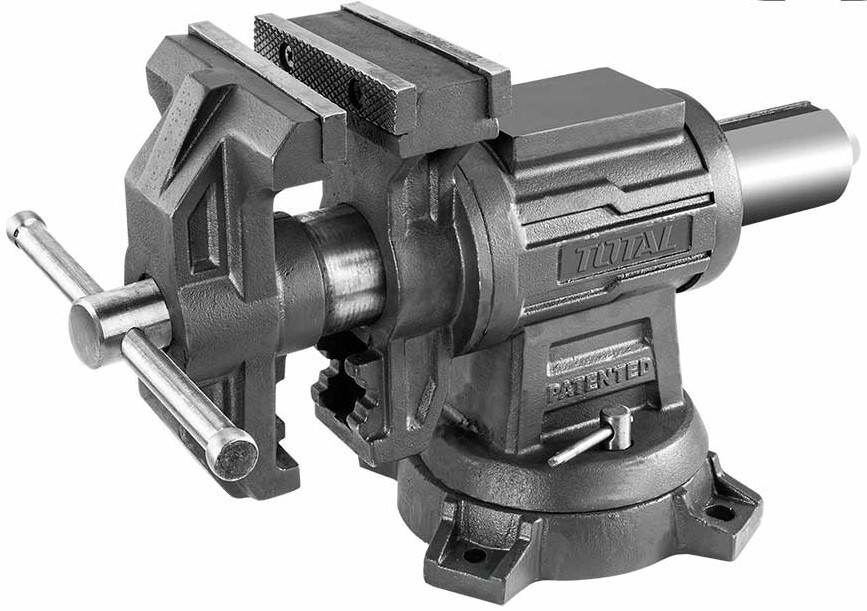Тиски слесарные 125 мм поворотные TOTAL (THTMF6156)