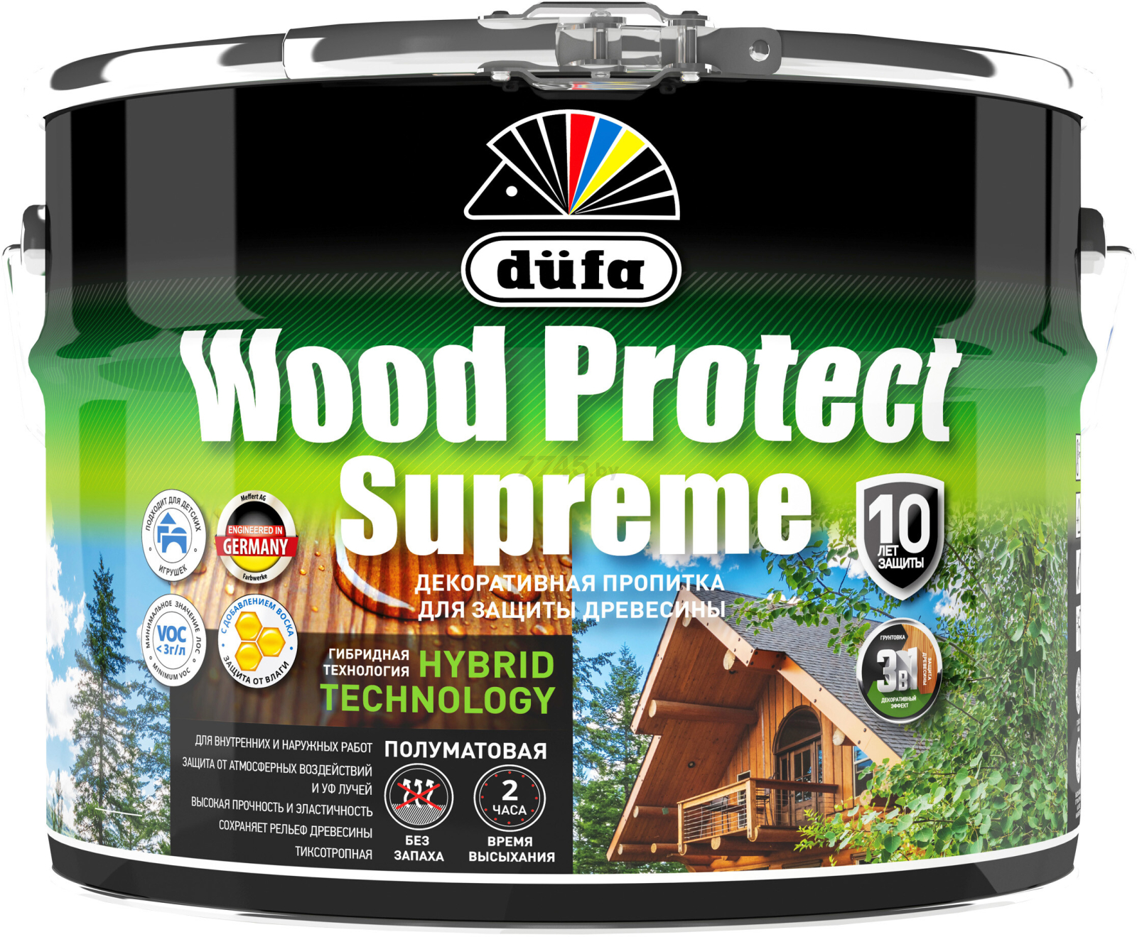 Пропитка DUFA Wood Protect Supreme белая 2,5 л