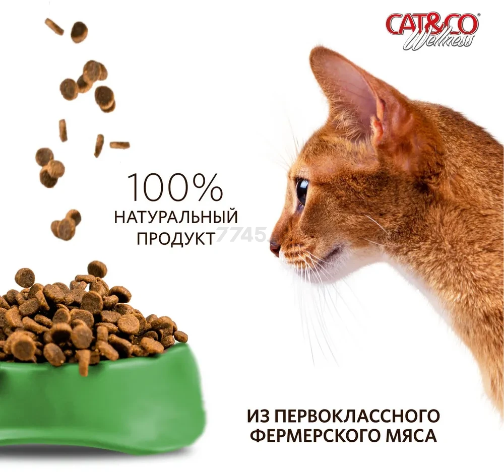 Сухой корм для кошек ADRAGNA Cat&co Wellness Adult Hairball курица рис 0,4 кг (3126/04/CATW) - Фото 5