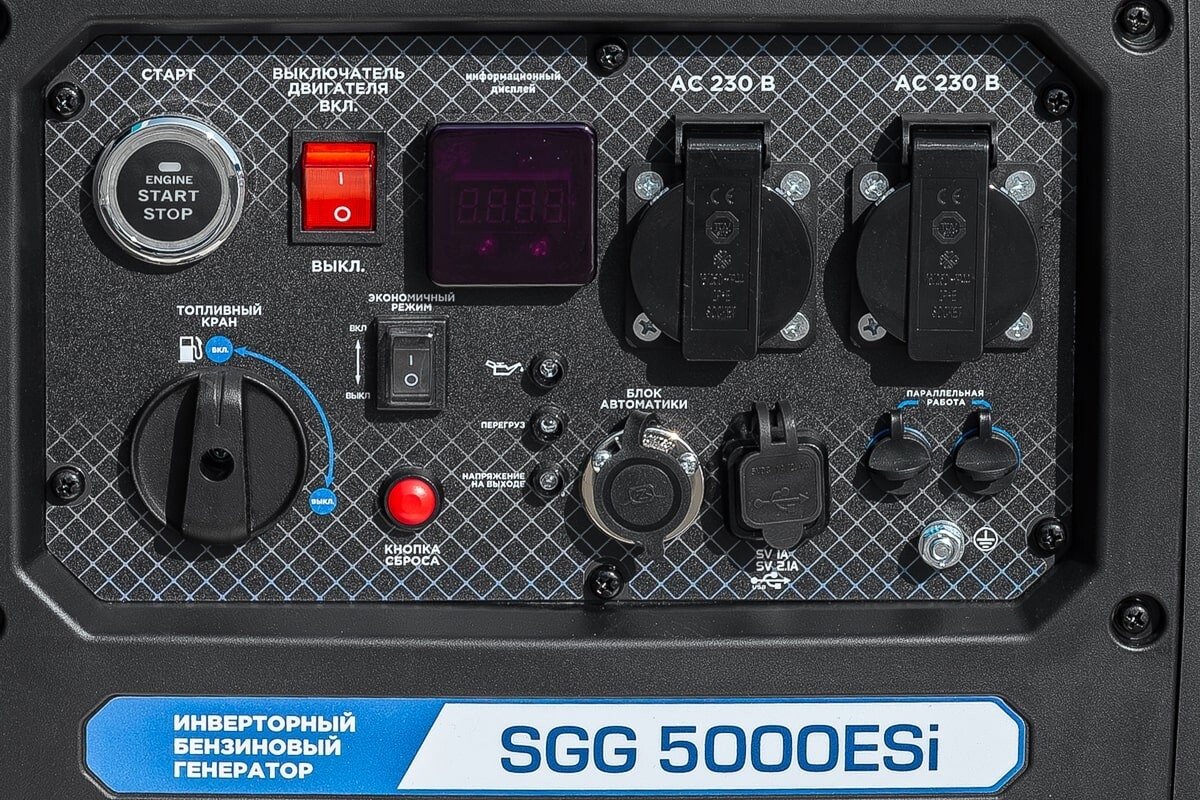 Генератор инверторный бензиновый ТСС SGG 5000ESi (060053) - Фото 2