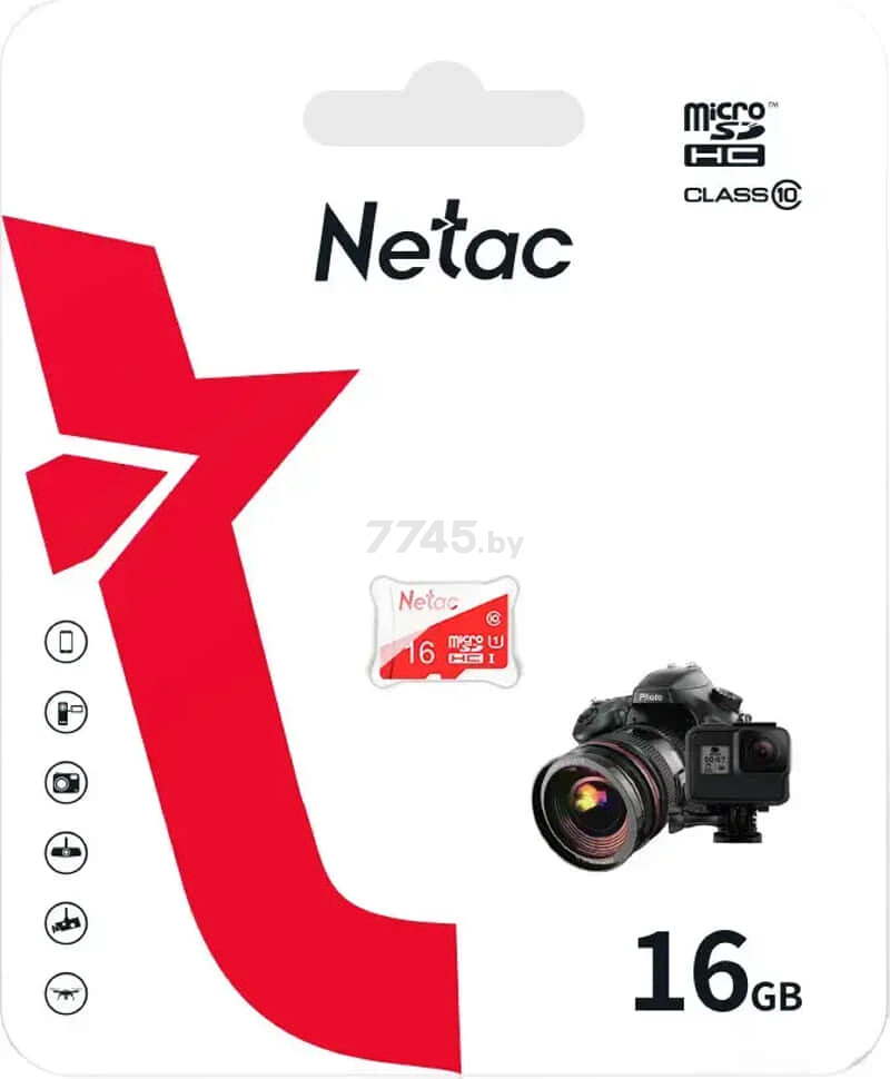 Карта памяти NETAC MicroSDHC 16GB P500 ECO (NT02P500ECO-016G-S)