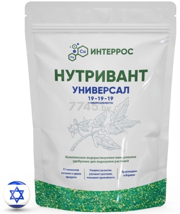 Удобрение минеральное НУТРИВАНТ Универсал NPK 19-19-19 0,5 кг (4811647007330)