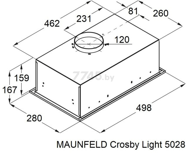 Вытяжка встраиваемая MAUNFELD Crosby Light 5028 белый (КА-00022178) - Фото 10