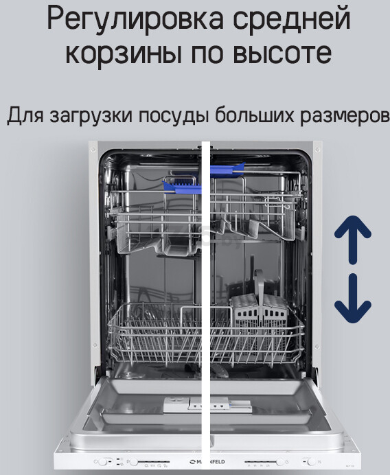 Машина посудомоечная встраиваемая MAUNFELD MLP-12S Light Beam (КА-00023193) - Фото 20