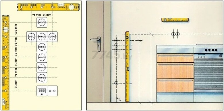 Уровень 1200 мм STABILA 70 Electric (16136) - Фото 6