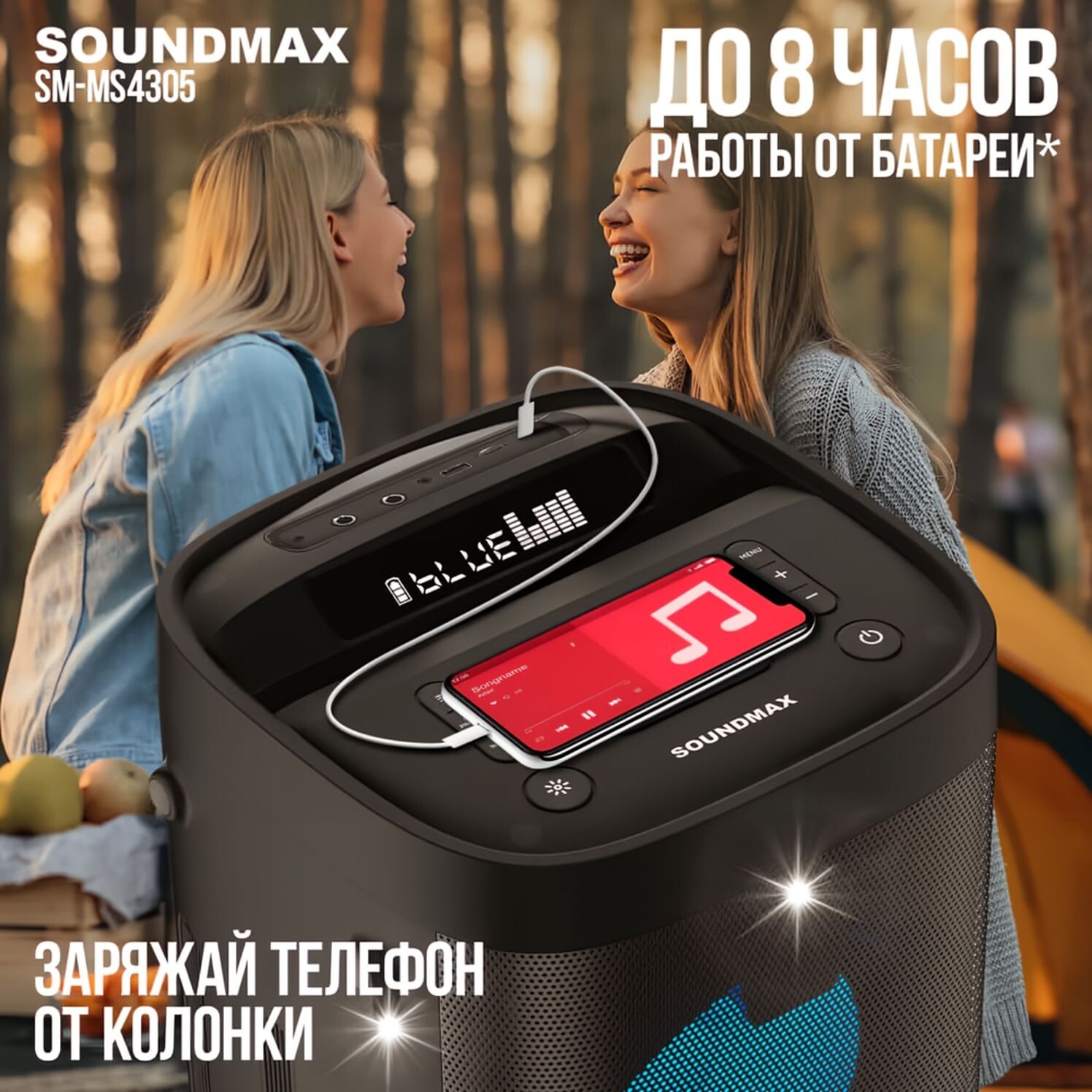 Колонка для вечеринок SOUNDMAX SM-MS4305 - Фото 21