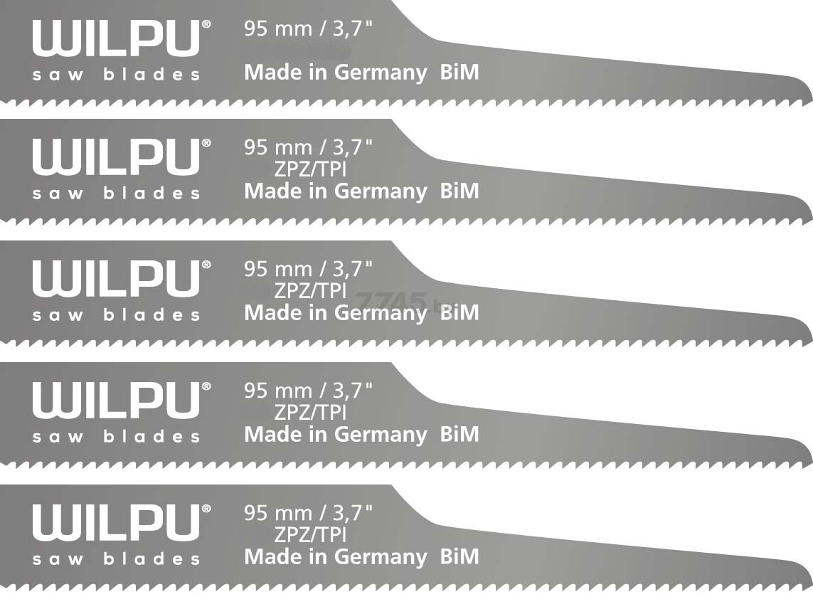 Полотно для пневматической пилы 95 мм WILPU L 2032 5 штук (2003200105)