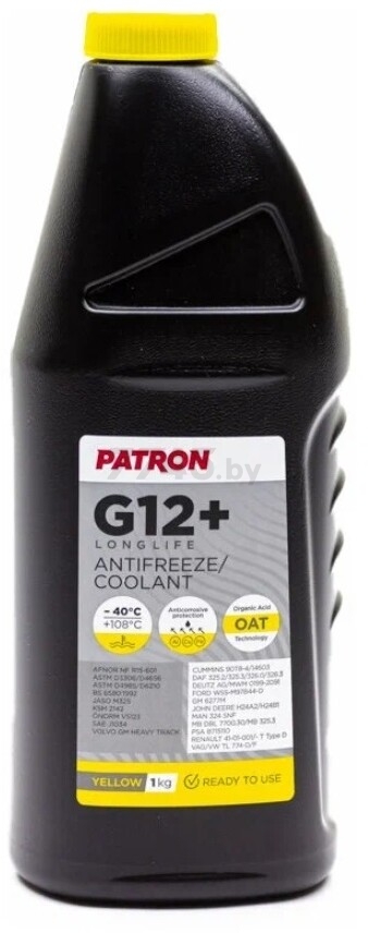 Антифриз G12+ желтый PATRON 1 кг (PCF5001)