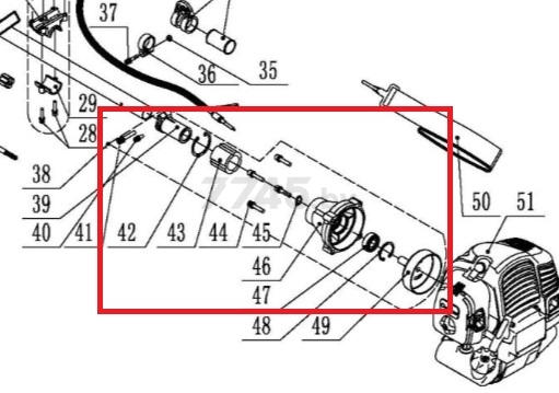 Корпус муфты сцепления в сборе для триммера/мотокосы GUNTER MSG-191 (MSG191-38)
