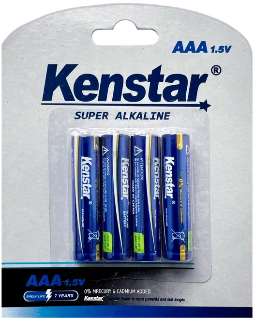 Батарейка AAA KENSTAR 1,5 V алкалиновая 4 штуки