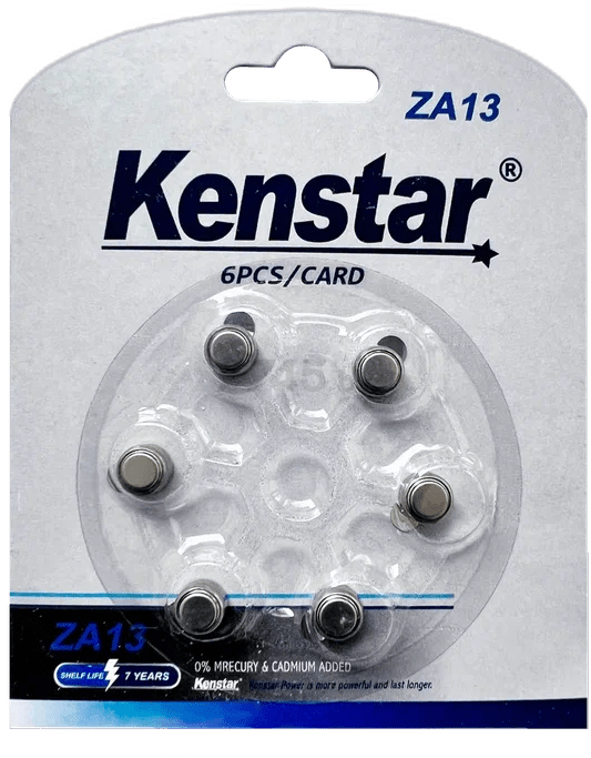 Батарейка  ZA13 KENSTAR Zinc Air 1,4 V алкалиновые 6 штук