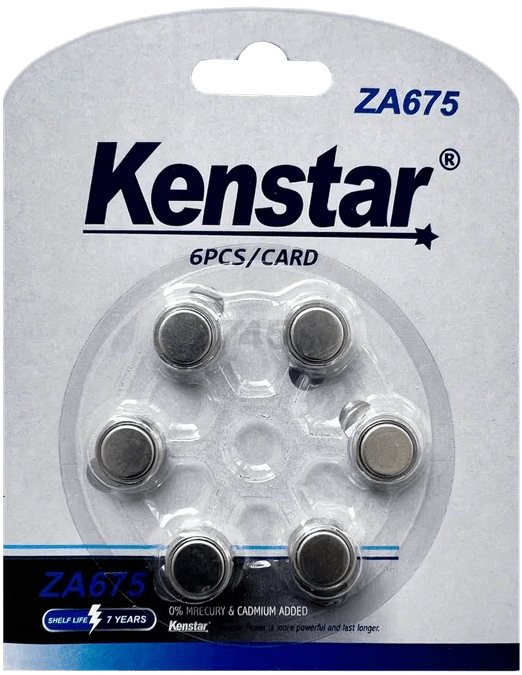 Батарейка ZA675 KENSTAR Zinc Air 1,4 V алкалиновые 6 штук