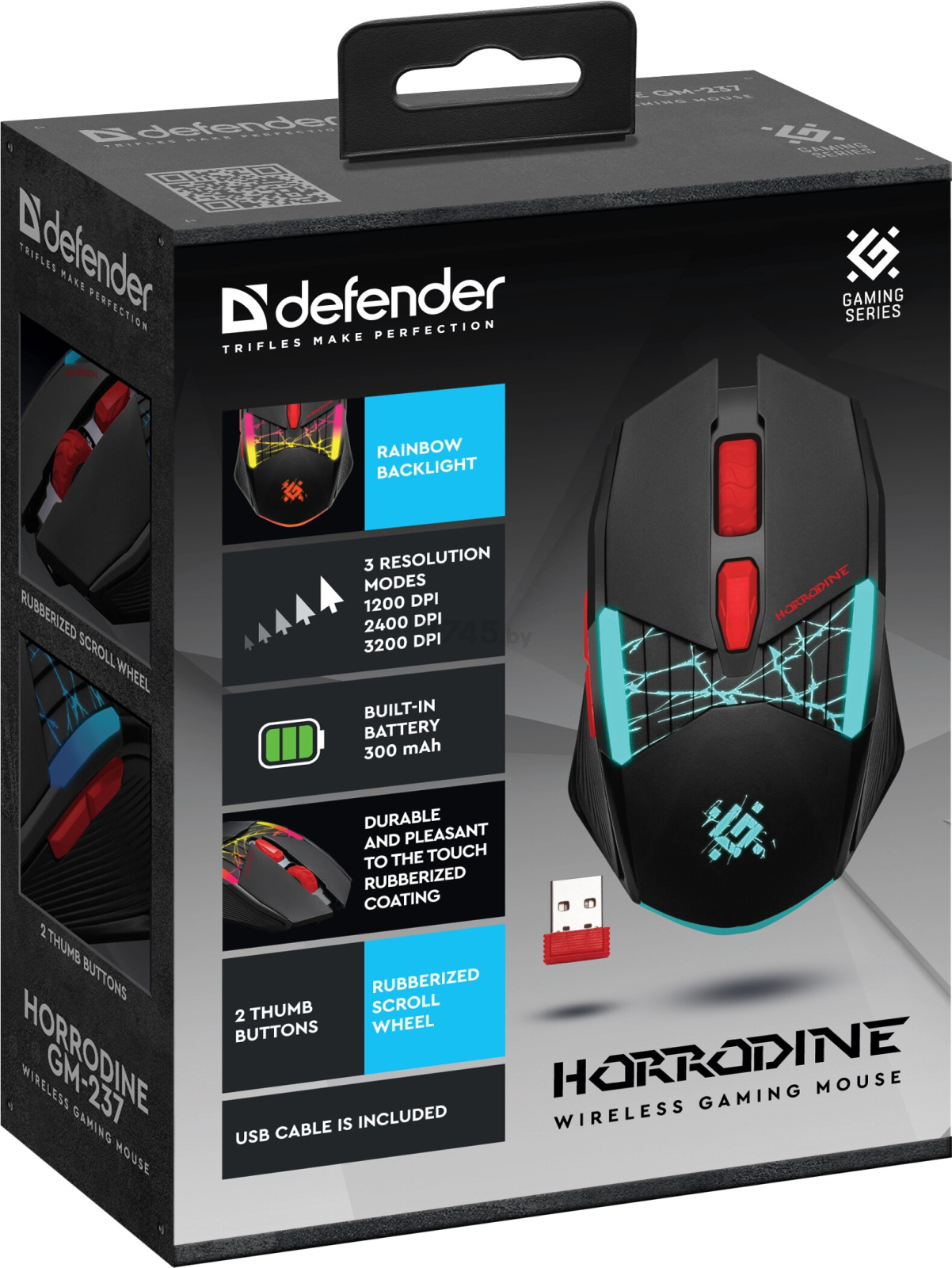 Мышь игровая беспроводная DEFENDER Horrodine GM-237 - Фото 6