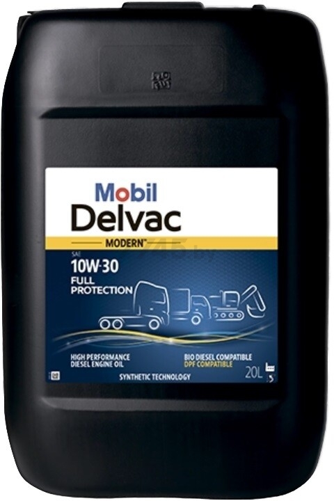 Моторное масло 10W30 синтетическое MOBIL Delvac Modern Full Protection 20 л (157339)