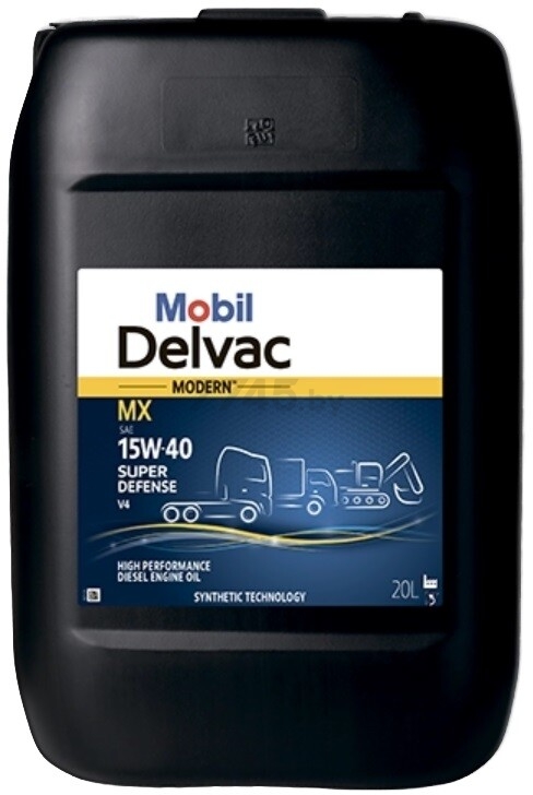 Моторное масло 15W40 синтетическое MOBIL Delvac Modern Super Defense V4 20 л (157336)