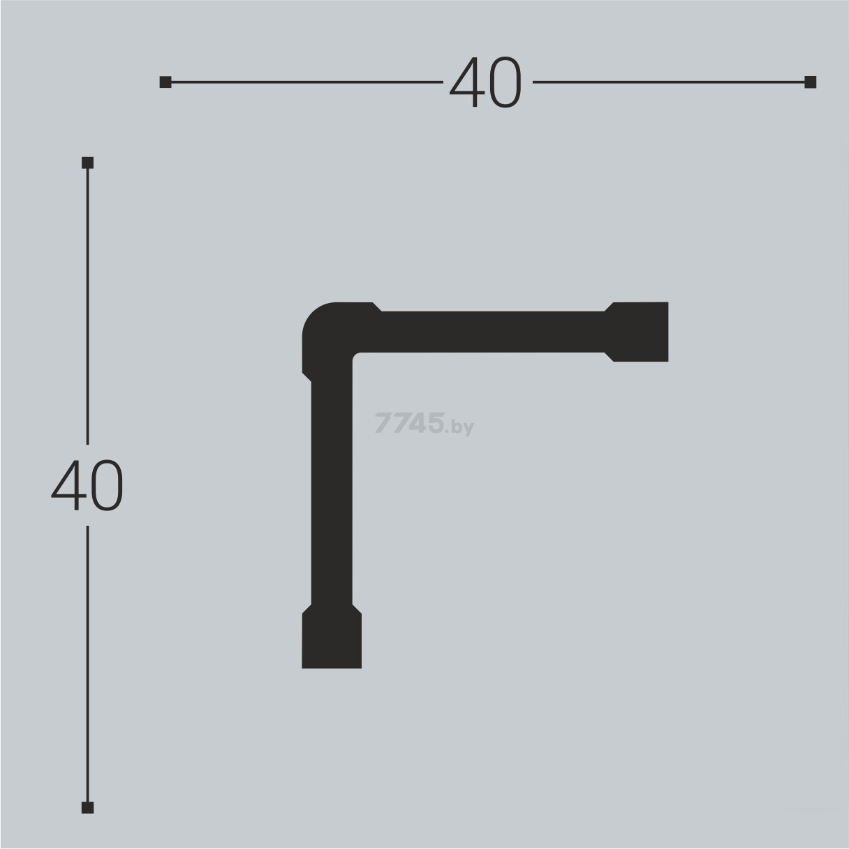 Угол внешний BELLO DECO У4 40х40х2000 мм (1234) - Фото 3