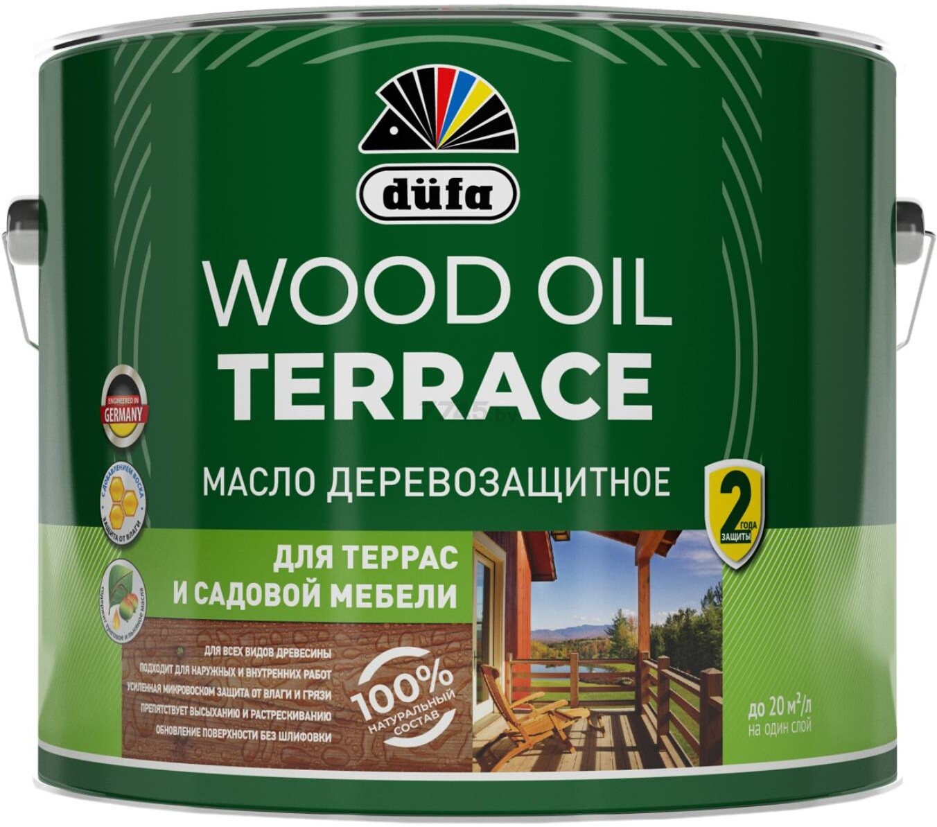 Масло DUFA Wood Oil Terraсe бесцветный 1,9 л - Фото 2