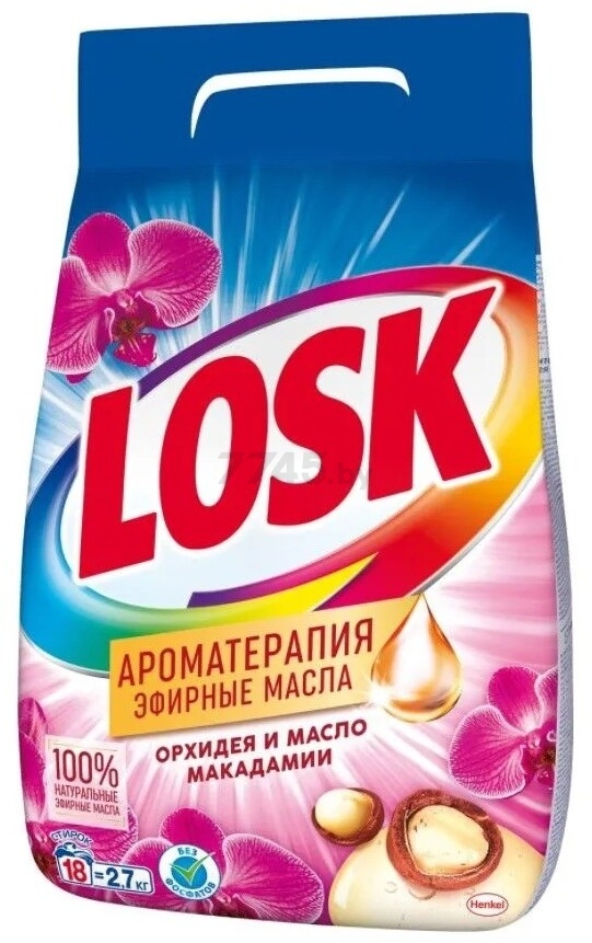 Стиральный порошок LOSK (ЛОСК) Ароматерапия Орхидея и Масло Макадамии 2,7 кг (РТ-1)