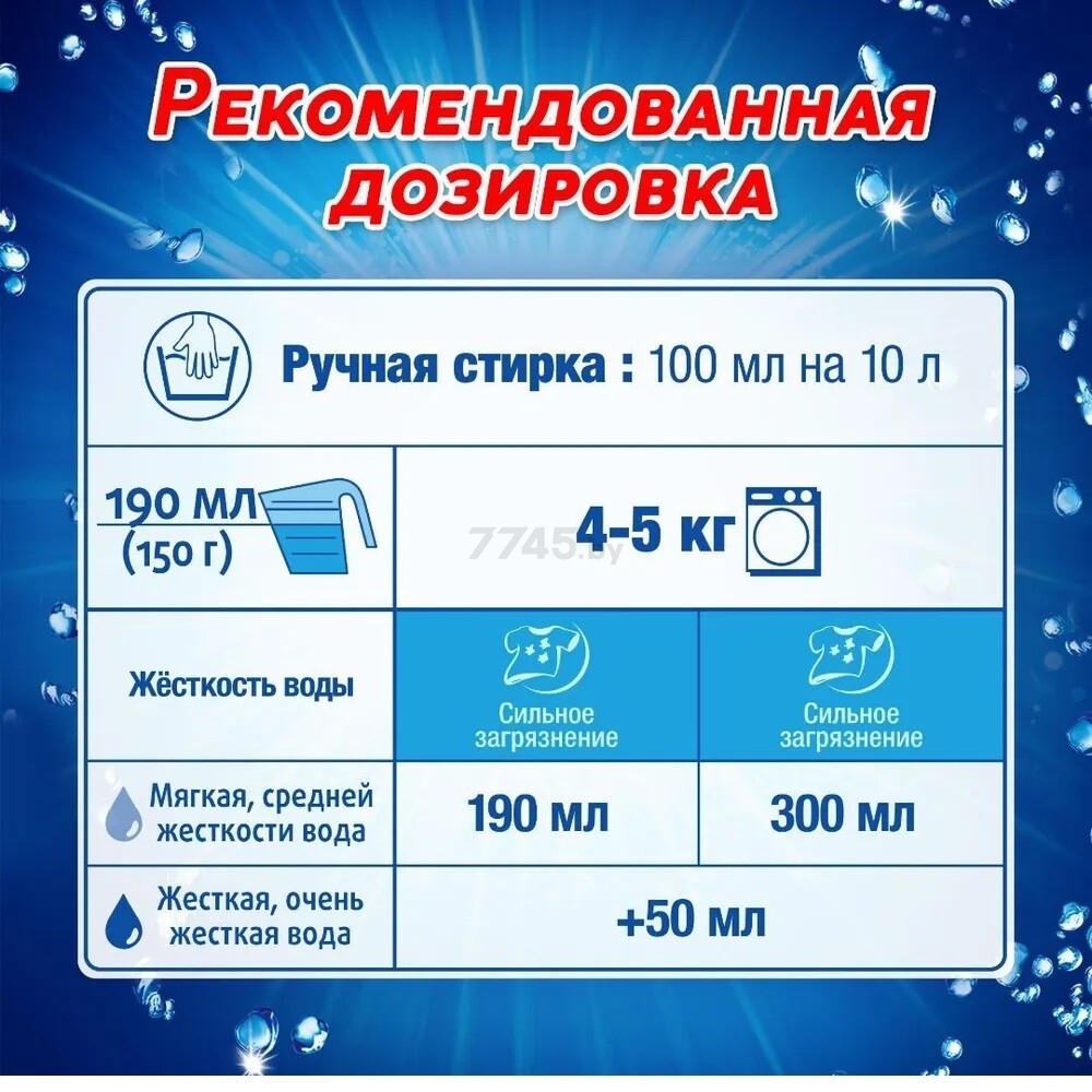 Стиральный порошок LOSK (ЛОСК) Ароматерапия Орхидея и Масло Макадамии 2,7 кг (РТ-1) - Фото 4