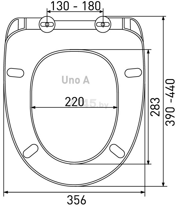 Сиденье для унитаза BERGES Uno A (010101) - Фото 2