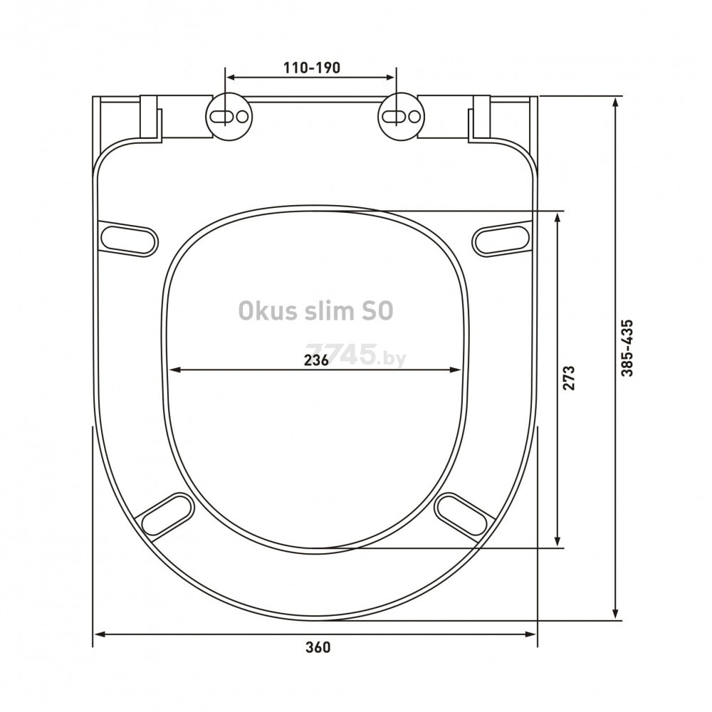 Унитаз подвесной BERGES Ego XL Rimless (082138) - Фото 4