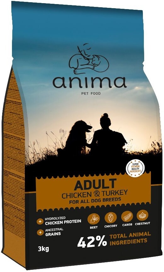 Сухой корм для собак ANIMA Adult Chicken & Turkey 3 кг (ANMC3)