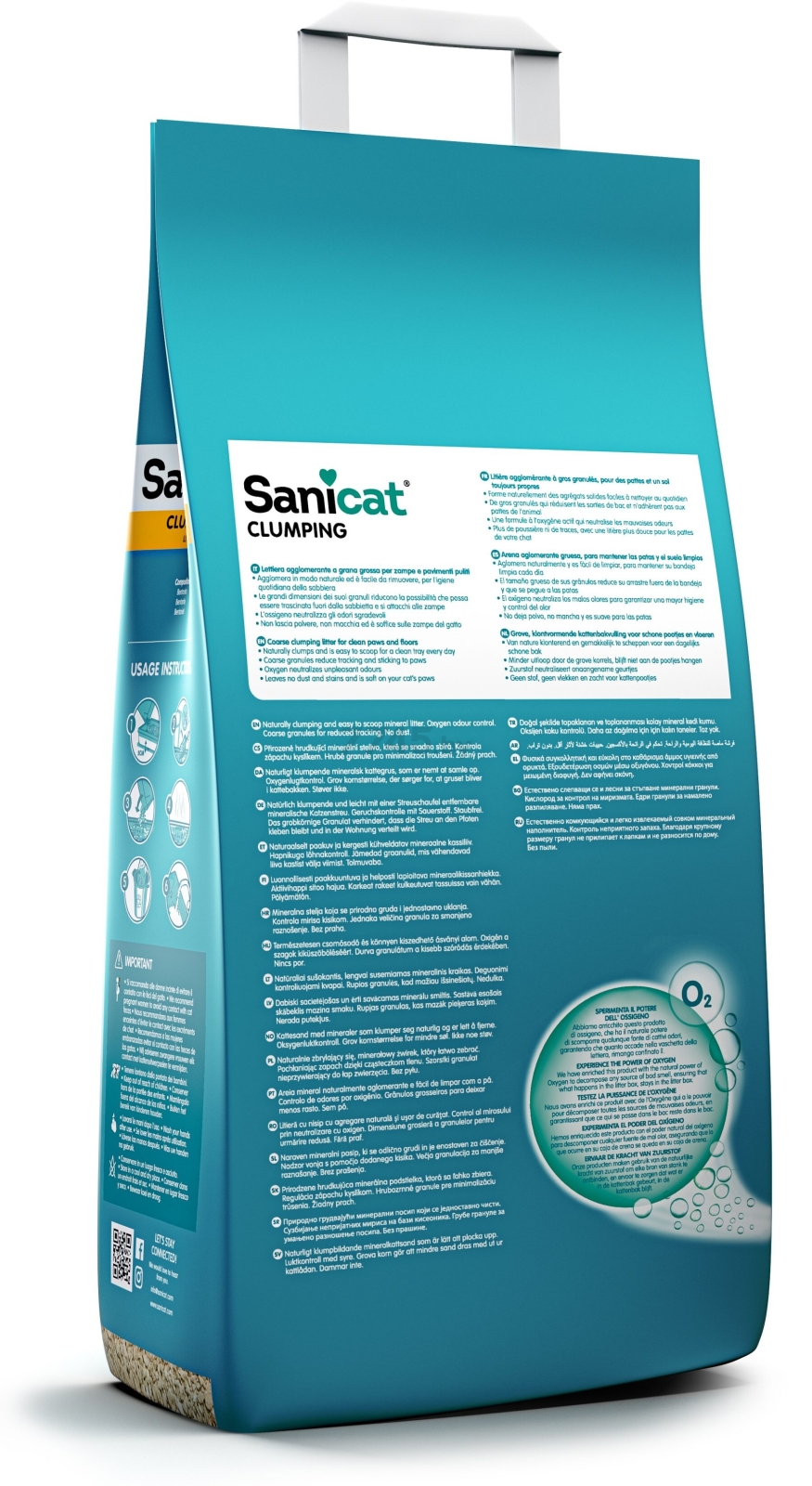 Наполнитель для туалета бентонитовый комкующийся SANICAT Clumping Unscented 10 л 8,4 кг (805814) - Фото 3