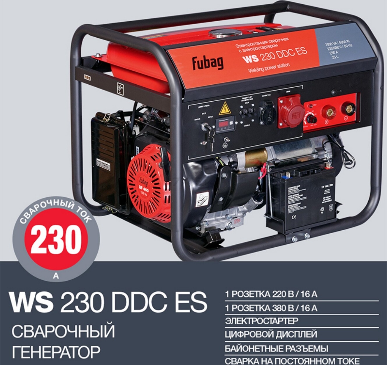 Генератор сварочный FUBAG WS 230 DDC ES (646248) - Фото 2