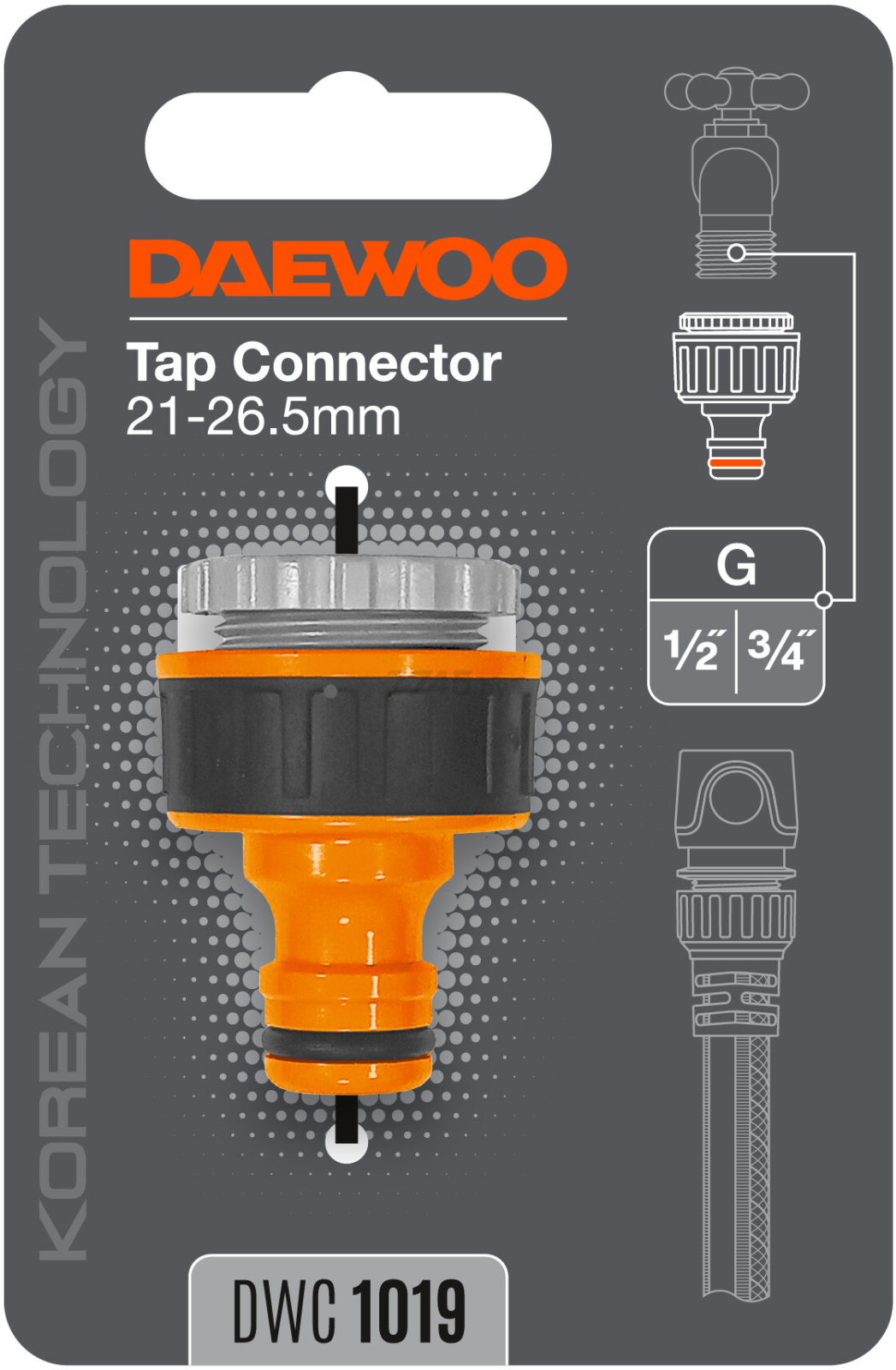 Адаптер внешний G1/2 "и 3/4" DAEWOO DWC 1019 - Фото 3