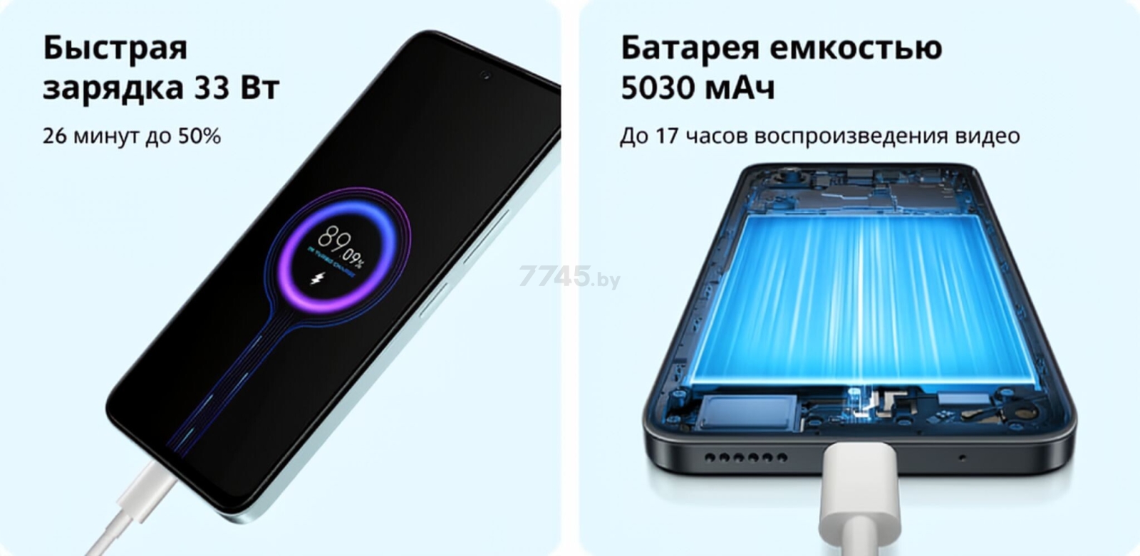 Смартфон XIAOMI Redmi 13 8GB/256GB Ocean Blue (24040RN64Y) - Фото 20