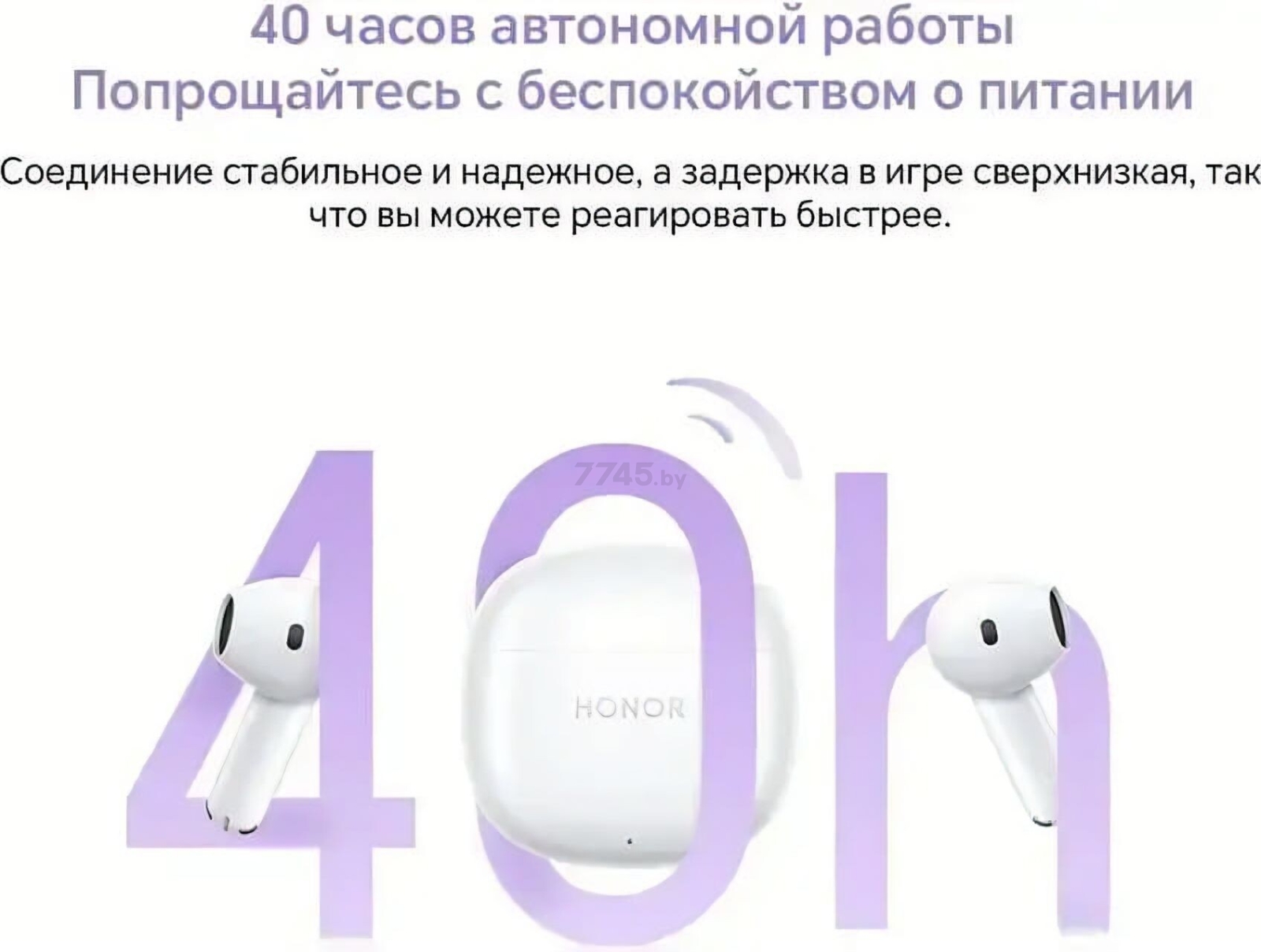 Наушники-гарнитура беспроводные TWS HONOR Earbuds X6 White - Фото 14