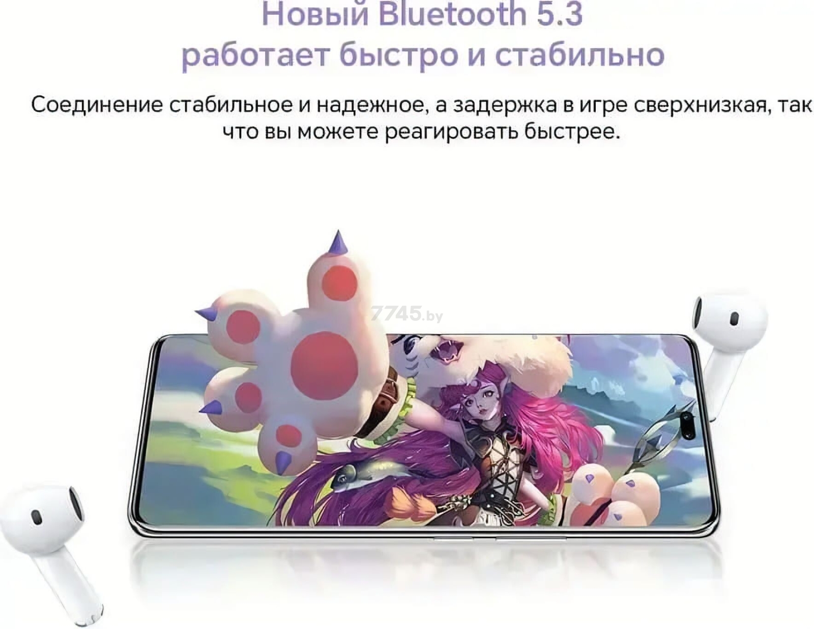 Наушники-гарнитура беспроводные TWS HONOR Earbuds X6 White - Фото 15