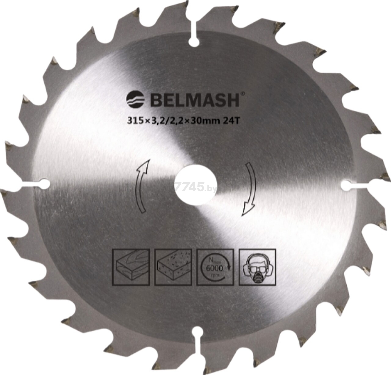 Диск пильный 315х30х3,2/2,2 мм 24 зуба BELMASH (PD315 Х30)