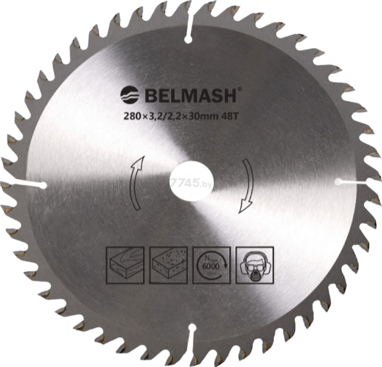 Диск пильный 280х30х3,2/2,2 мм 48 зубьев BELMASH (9836)