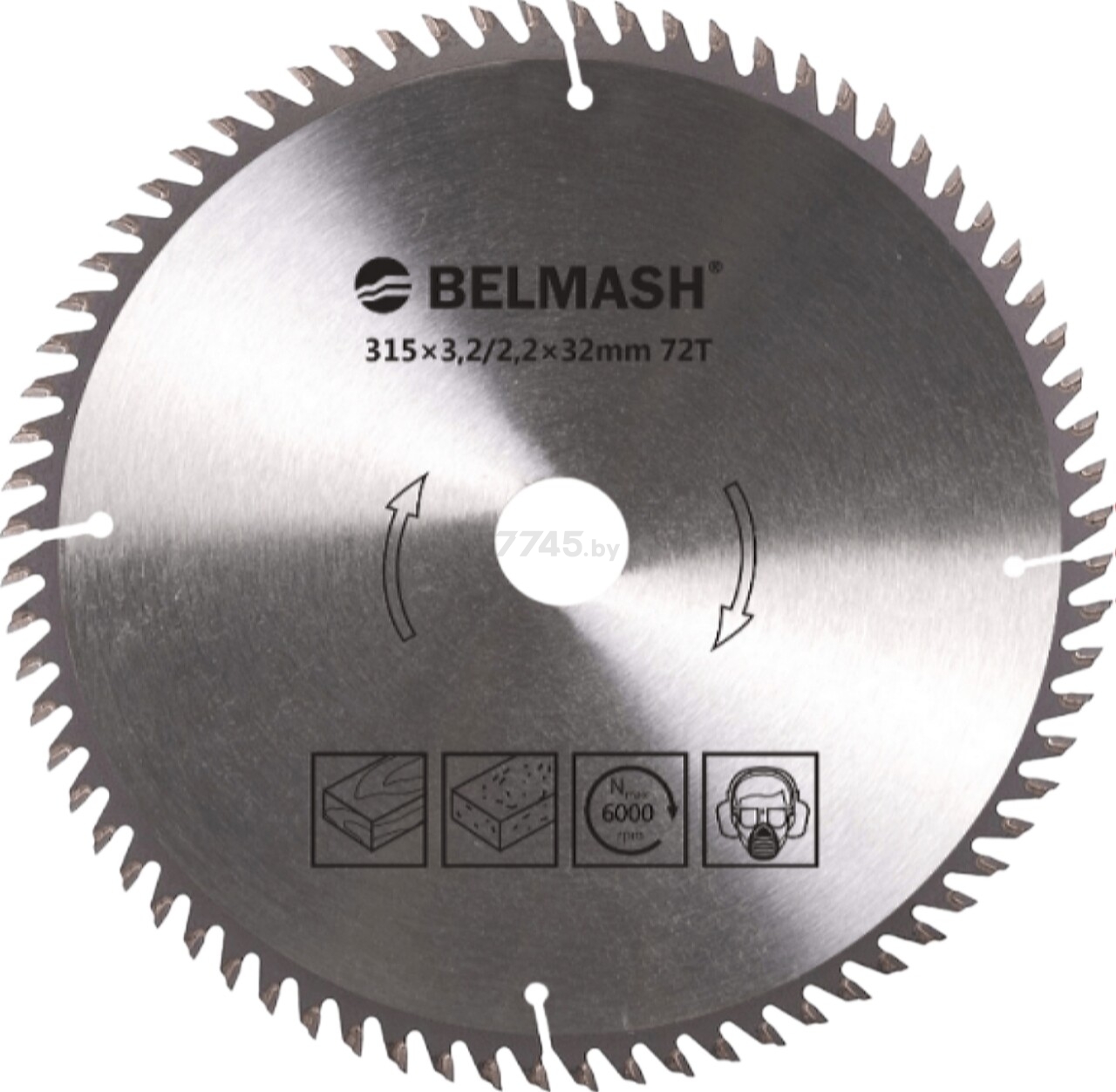 Диск пильный 315х32х3,2/2,2 мм 72 зуба BELMASH (9333)