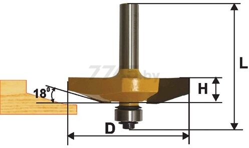 Фреза по дереву фигирейная горизонтальная 63.5х16 мм ЭНКОР (9327) - Фото 4