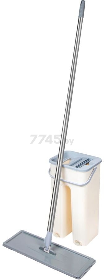 Швабра с отжимным ведром PERFECTO LINEA Scratch mop бежевая (43-012024) - Фото 2