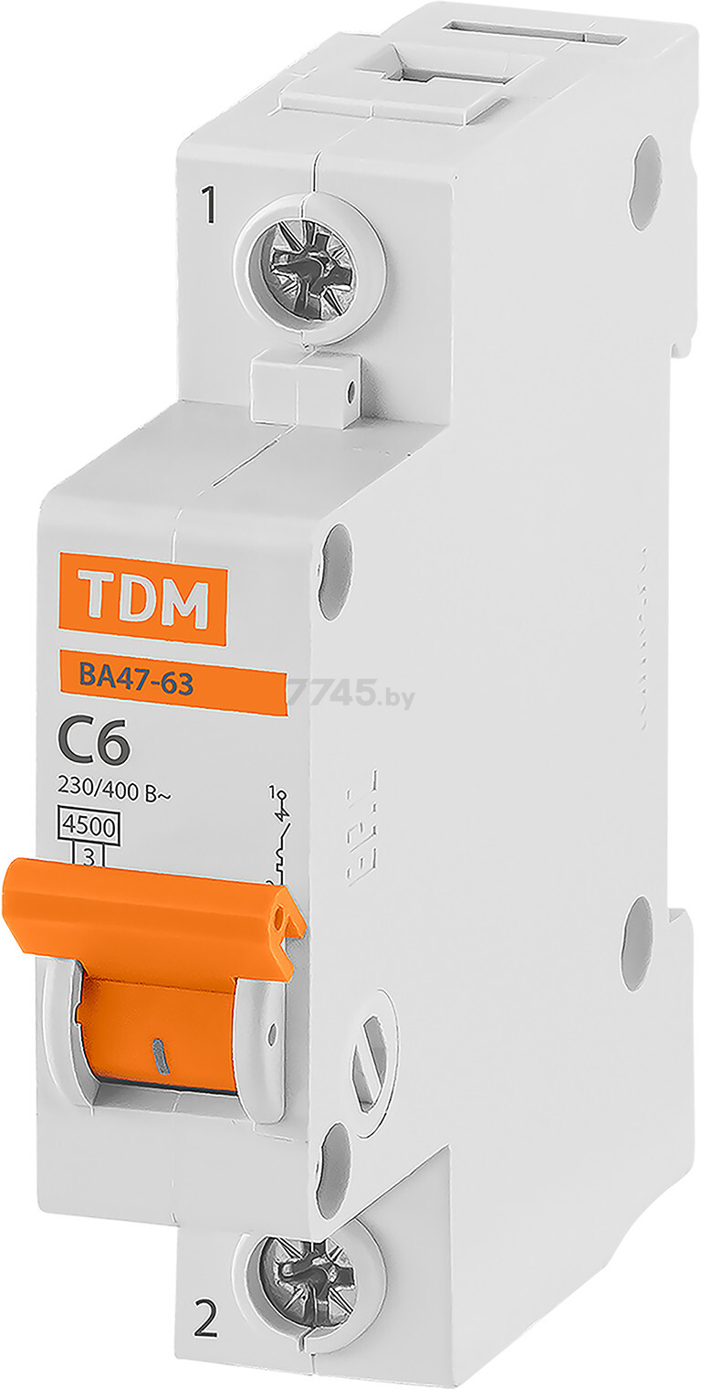 Автоматический выключатель TDM ВА47-63 1Р 6А C 4,5кА (SQ0218-0001) - Фото 2